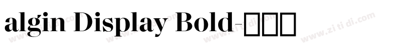 algin Display Bold字体转换